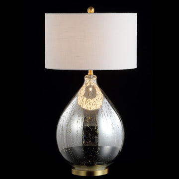 Sasha 30.75" Glass/Metal LED Table Lamp - JONATHAN Y